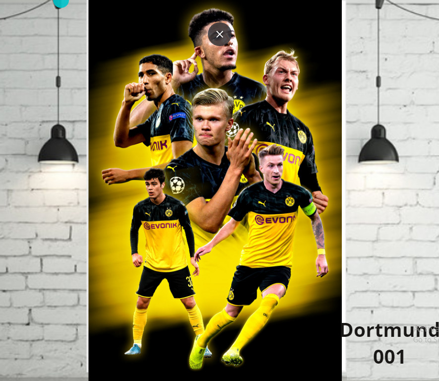 Decal Poster dán tường DortMund cực đẹp dễ sử dụng - LiDO Sports