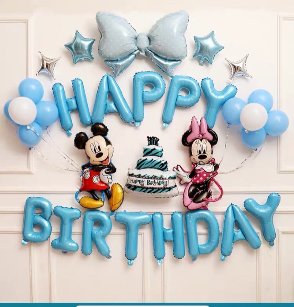 set trang trí sinh nhật mickey