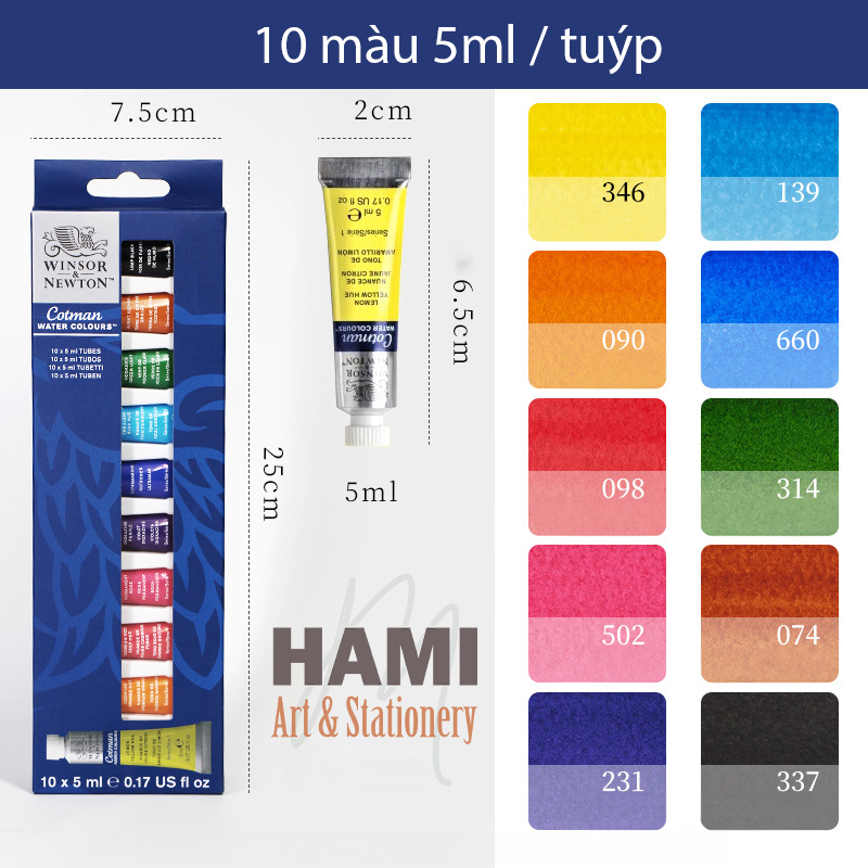 Màu Nước Winsor Newton Cotman Tuýp 5ml