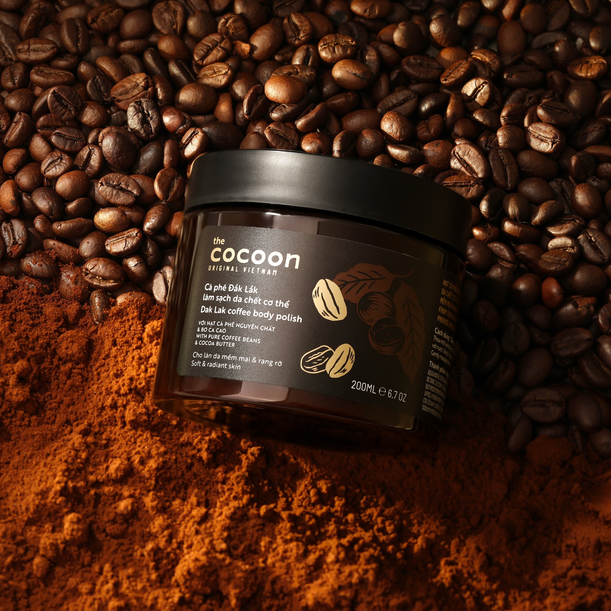 Tẩy Da Chết Cơ Thể Cà Phê Cocoon Đắk Lắk body 200ML