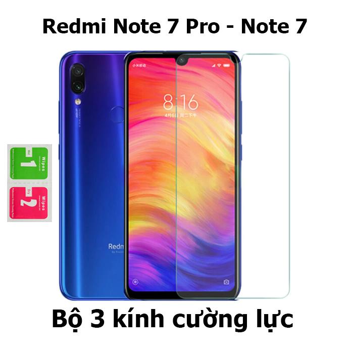 Combo 3 kính cường lực Xiaomi Redmi Note 7 Pro - Redmi Note 7