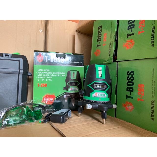 Máy laze t-boss 5 tia xanh kèm chân