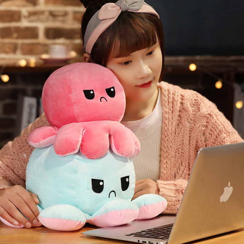 BẠCH TUỘC ĐỒ CHƠI NHỒI BÔNG HÌNH BẠCH TUỘC CHO BÉ HÌNH BẠCH TUỘC CẢM XÚC 2 MẶT