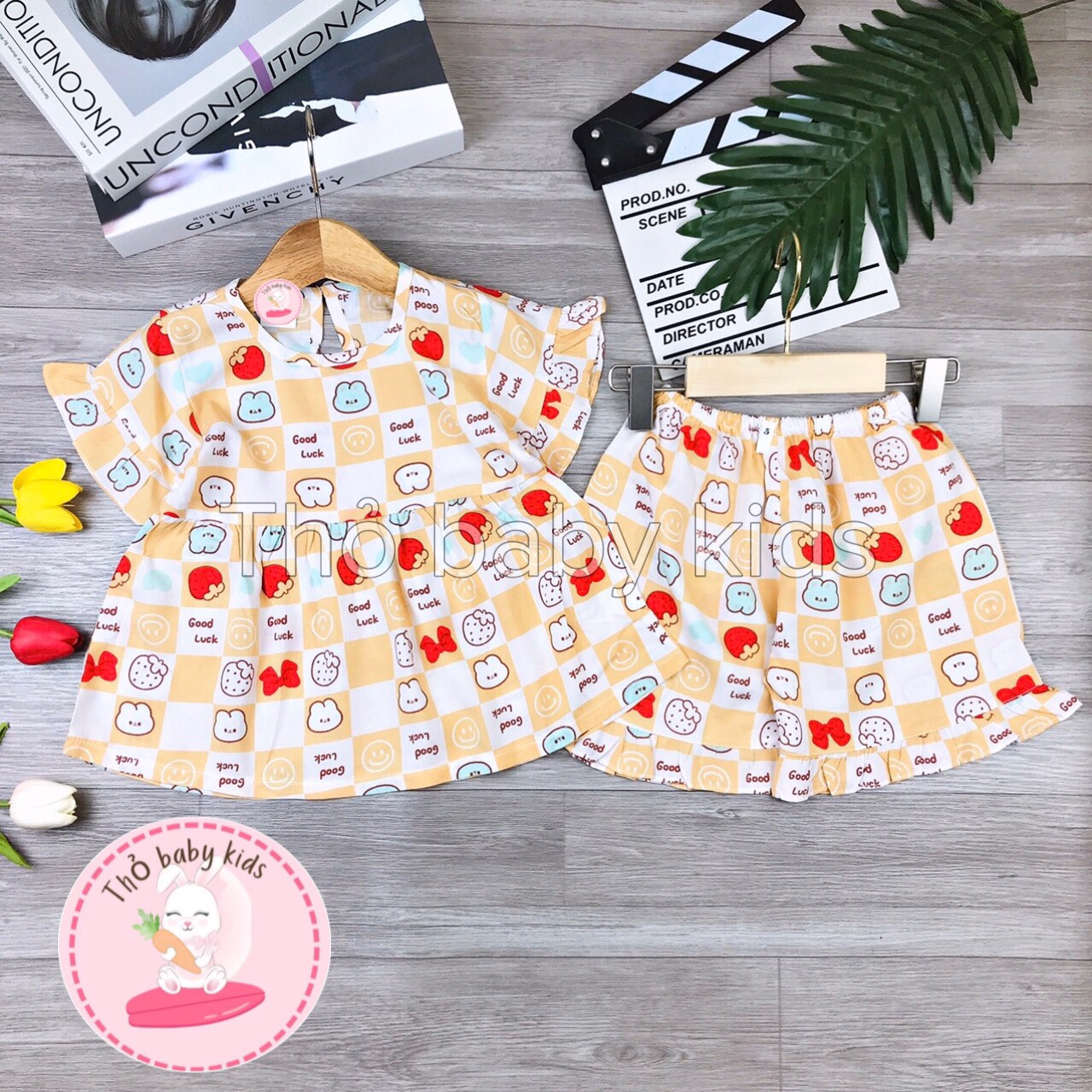 Đồ bộ tole, lanh bé gái, bộ tole đùi bé gái shop thỏ baby kids
