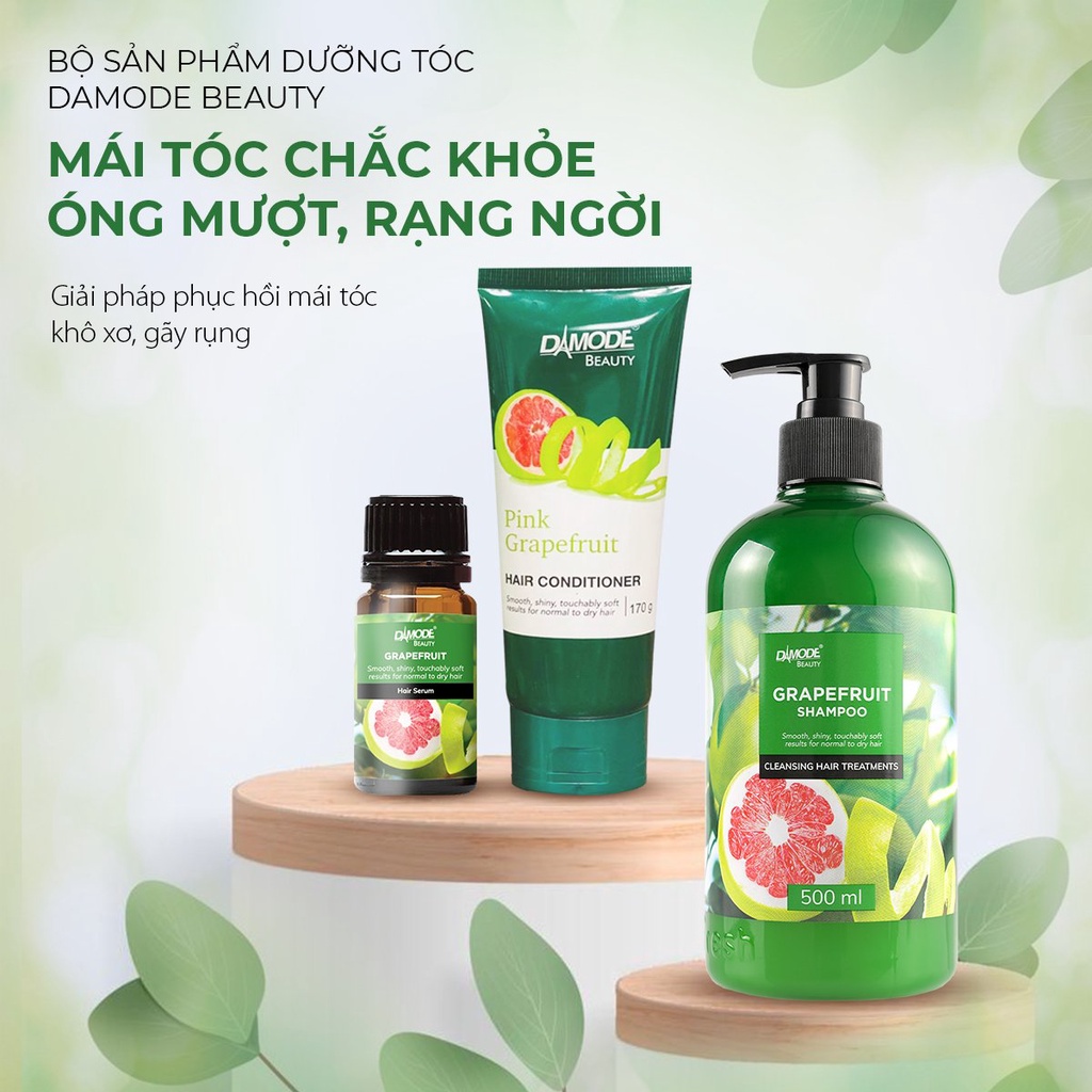 Combo Dầu Gội Bưởi Damode - Grapefruit Shampo giúp tóc chắc khoẻ óng mượt, rạng ngời