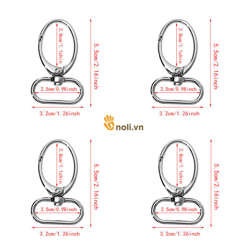 Càng cua bầu dục 2.5cm