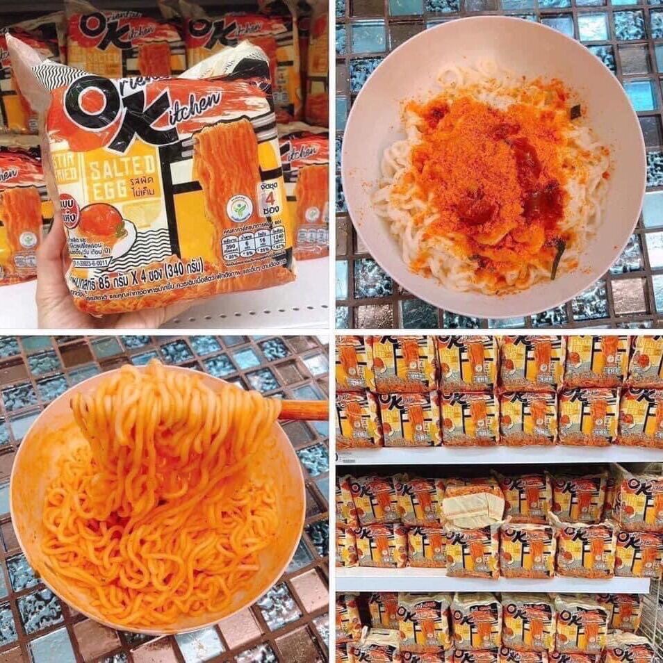 Lốc 4 bịch Mì trứng muối OK MAMA