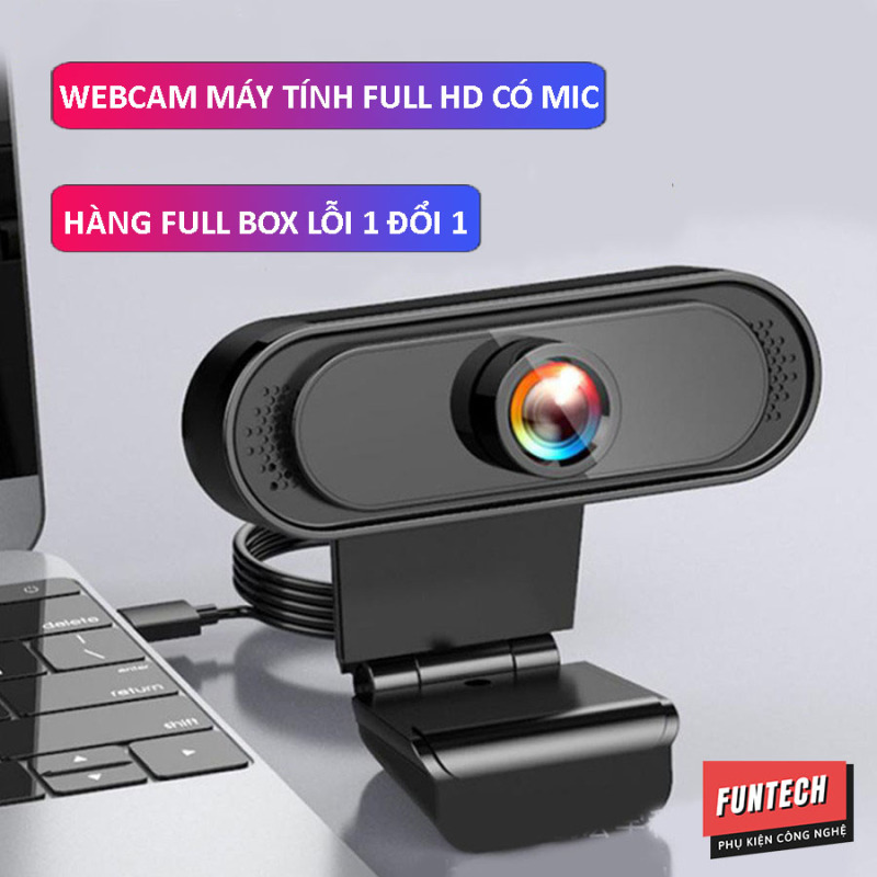 Webcam full HD 1080P siêu nét có Micro dành cho máy tính bàn và laptop phù hợp học và làm việc Online