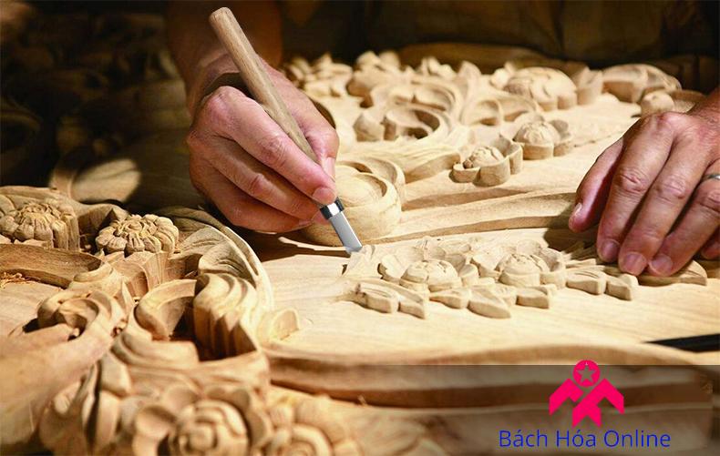 Bộ dao khắc đục tiện gỗ 8 món cao cấp V2