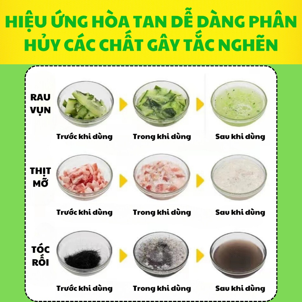 Bột Thông Tắc Bồn Cầu – Bột Thông Tắc Cống, Bồn Rửa Bát
