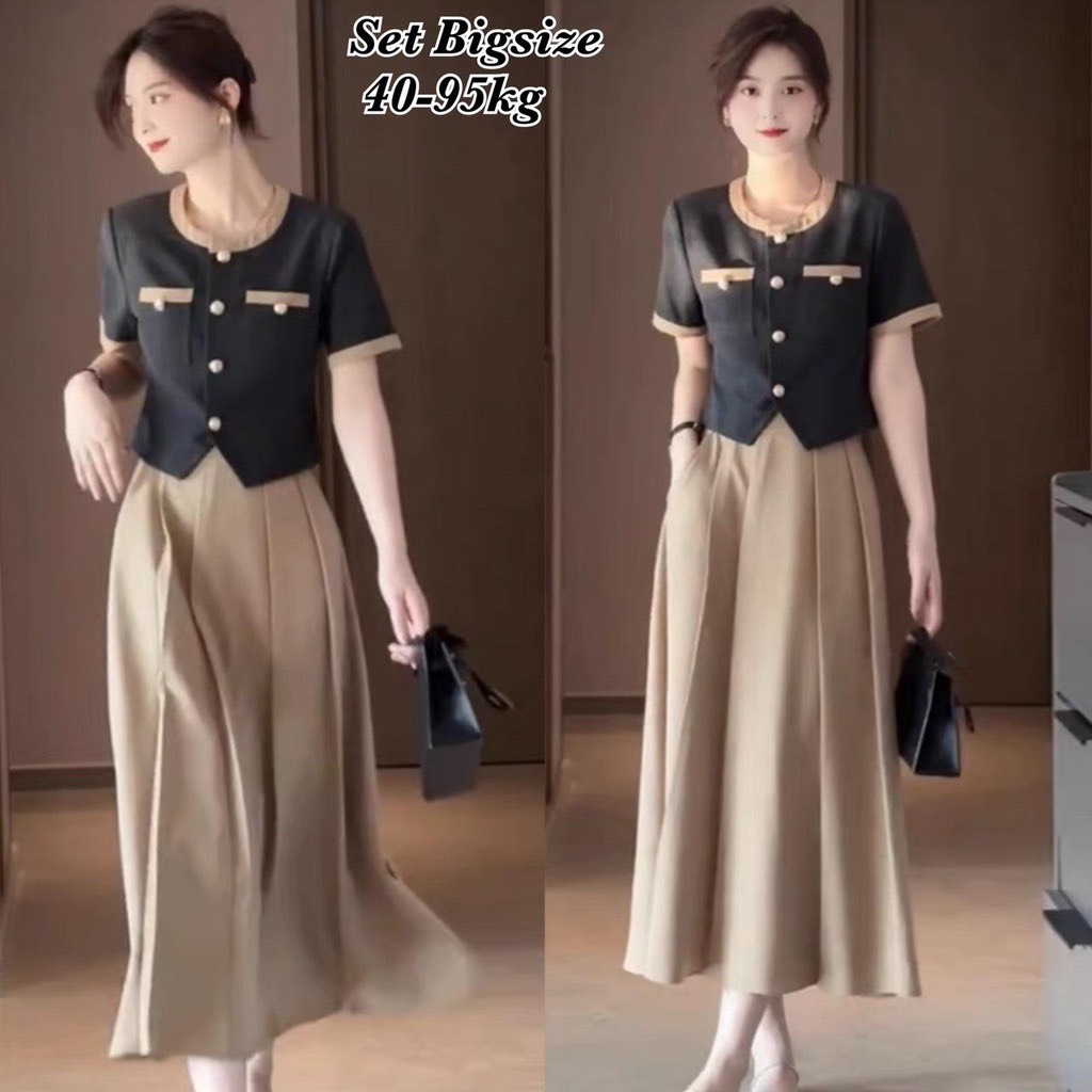 Set đầm váy bigsize 60-95kg cho nàng béo múp xinh