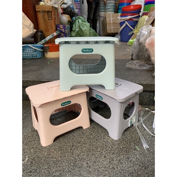 Ghế nhựa xếp gấp gọn Hàn Quốc 2 size