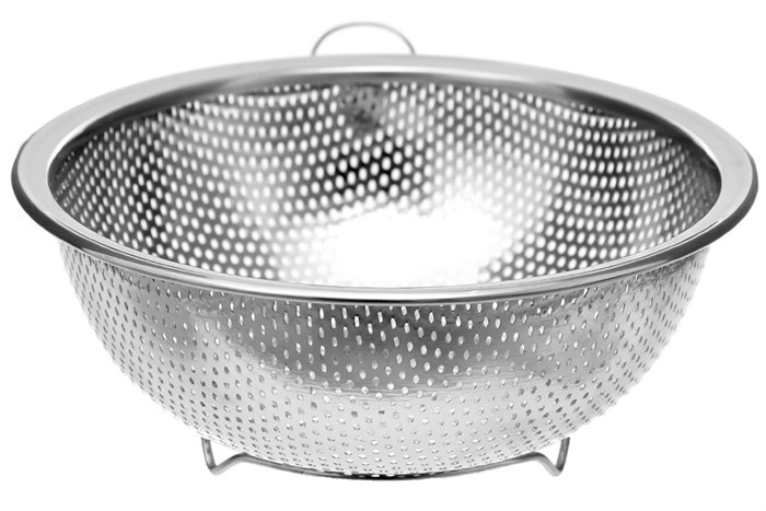 Rổ INox Kích thước 28cm Vành Dày - Lỗ Nhỏ