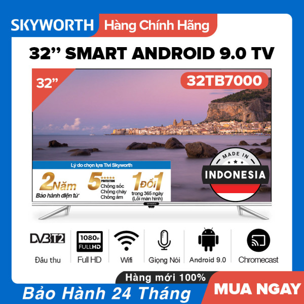 Bảng giá Smart Voice Tivi Skyworth 32 inch Full HD - Model 32TB7000 Android 9.0, Điều khiển giọng nói, DVB-T2, Chromecast built-in, Tivi Giá Rẻ Chất Lượng - Hàng Chính Hãng