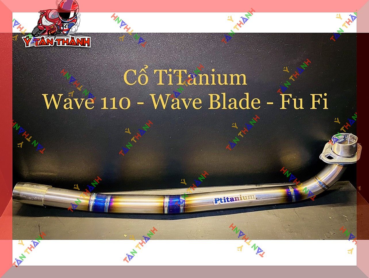 Cổ pô titan xe wave A 110,Wave Blade,future 125 MS 71