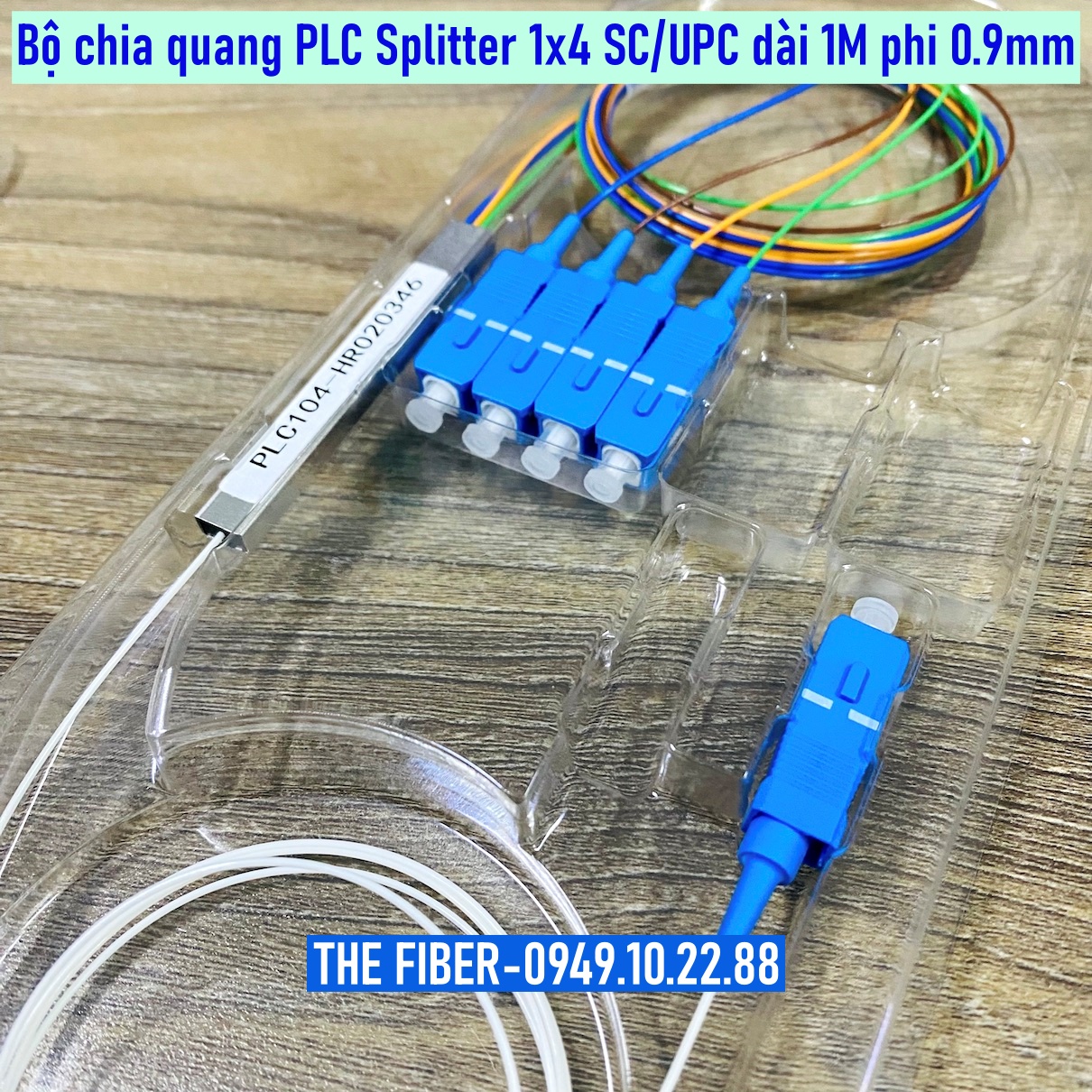 [HCM]Bộ chia quang PLC 1x4 SC-UPC phi 0.9mm dài 1M