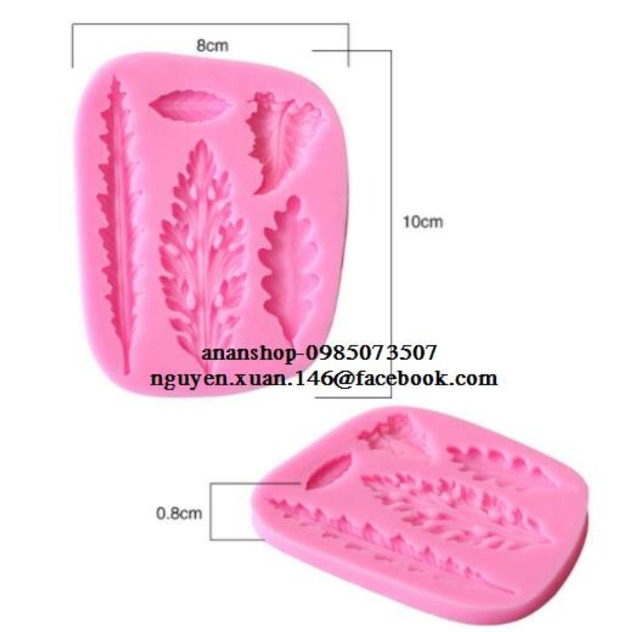 Khuôn silicon 3D lá dài