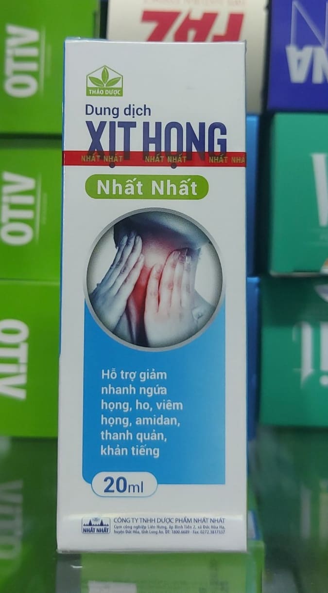 dung dịch xịt  họng nhất chai 20ml