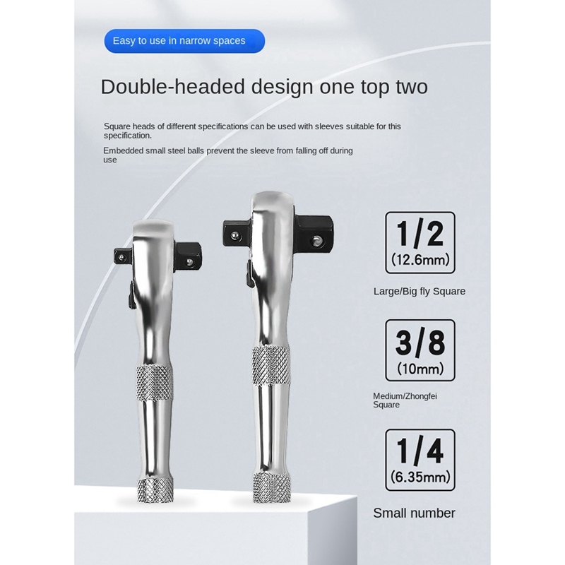 【CW】 72 Teeth Ratchet Wrench Mini Ended Spanner Rod Screwdriver Bit