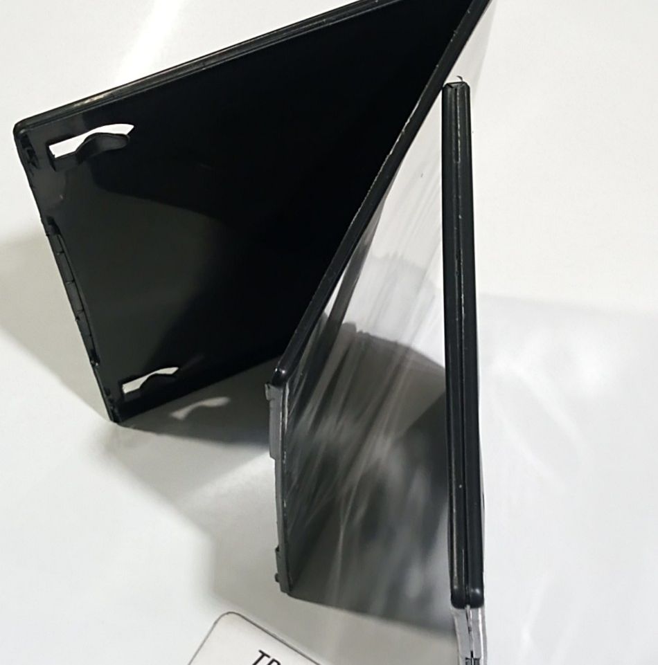 Black plastic CD, DVD storage box (1 disk cartridge)