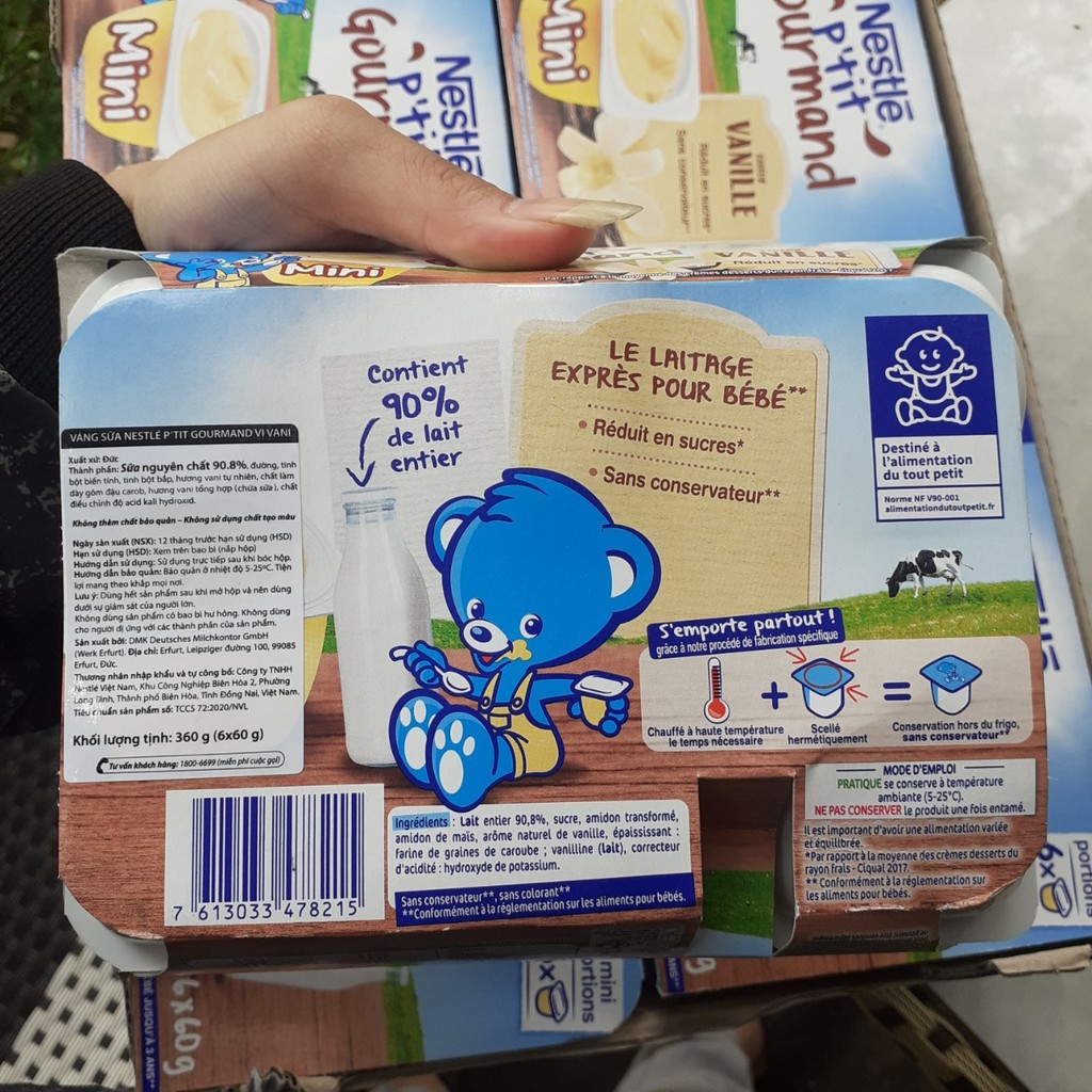 [FREESHIP - MẪU MỚI] Váng sữa Nestle Pháp ( Date mới)