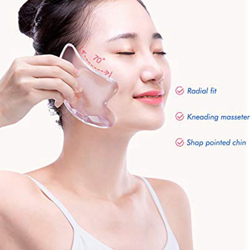Crystal Gua Sha Facial Tools Best Gua Sha Scraping Massage Tools,Natural Guasha Board For Spa Acupuncture Therapy Trigger Point Treatment On Face Back Foot