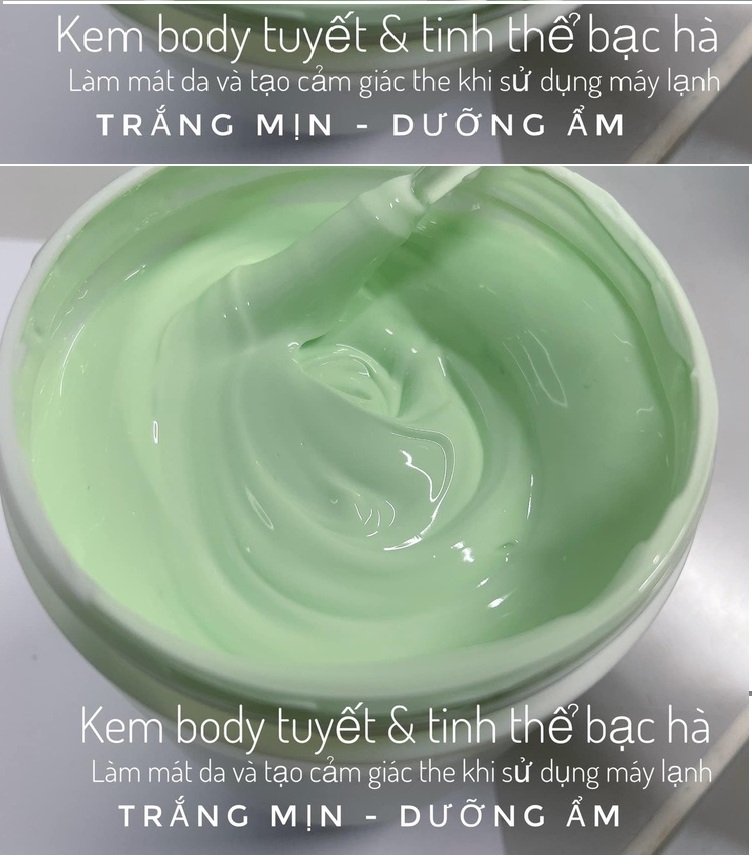 1KG KEM TINH THỂ BẠC HÀ THE MÁT SIÊU DƯỠNG TRẮNG DA
