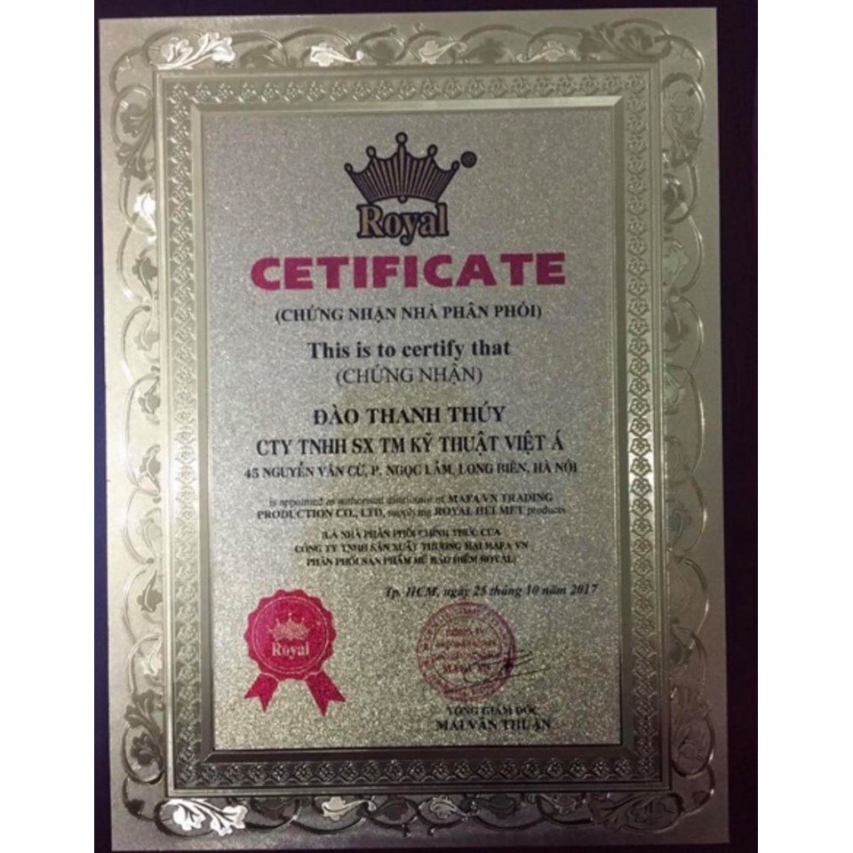 Mũ Bảo Hiểm Royal M20C hồng bóng