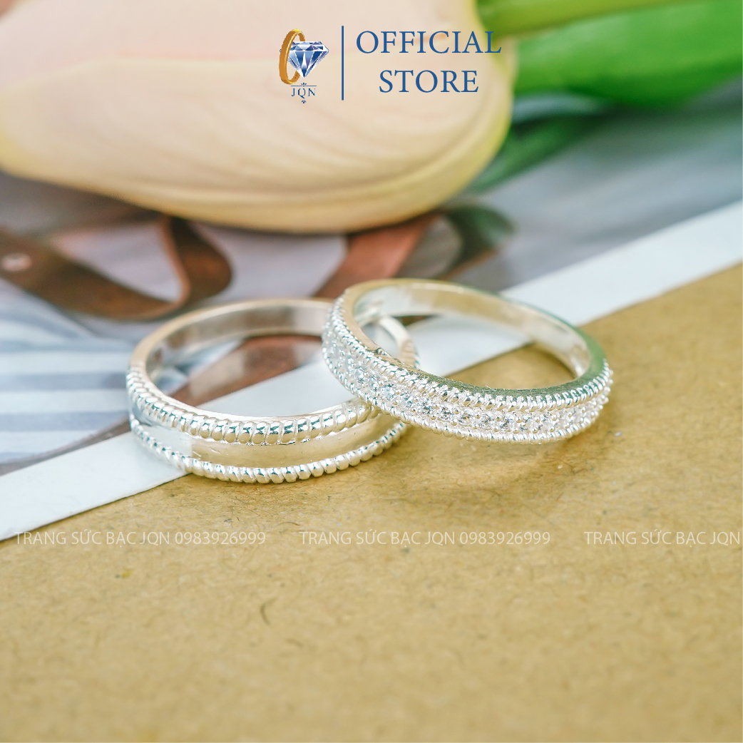 Nhẫn Đôi Bạc Ta JQN Mẫu Mới Cực Đẹp D03