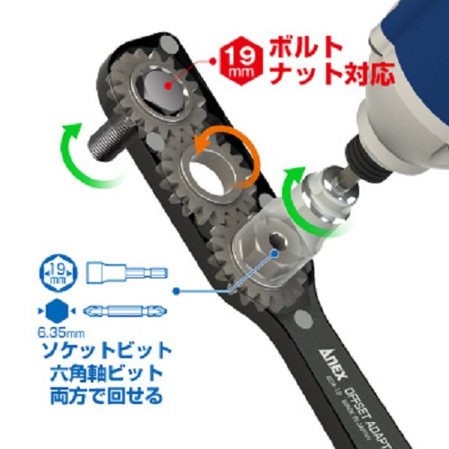 [HCM]Bộ vặn ốc đa năng No.AOA-19S2 Anex
