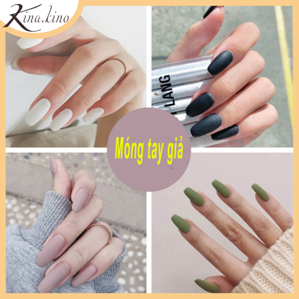 Móng tay giả Cao Cấp Set 24 móng- Nail giả móng dài- Kinakino phụ kiện làm đẹp giá rẻ
