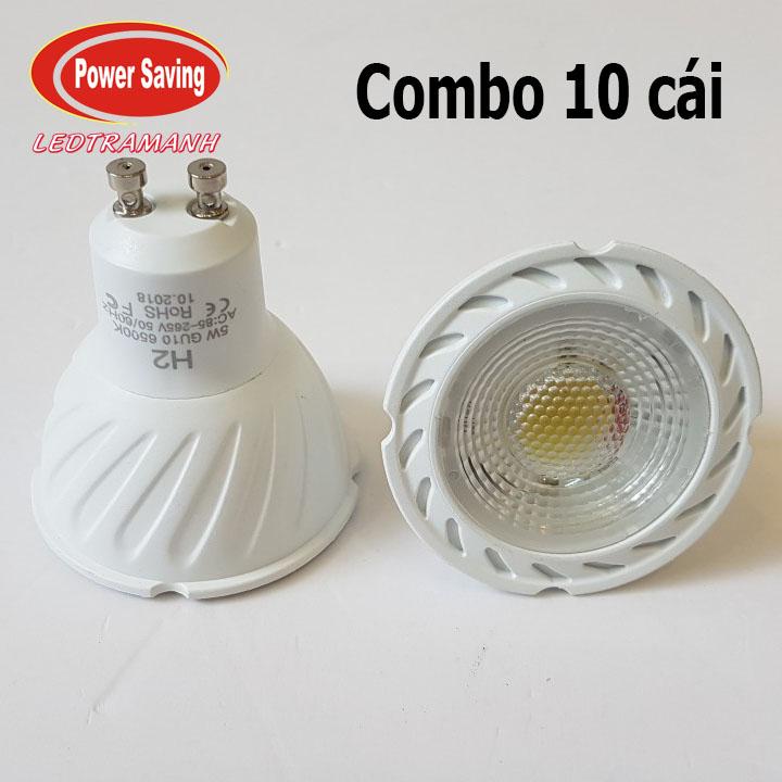 Combo 10 Đèn led chén cob 5w chân gài GU10 cao cấp