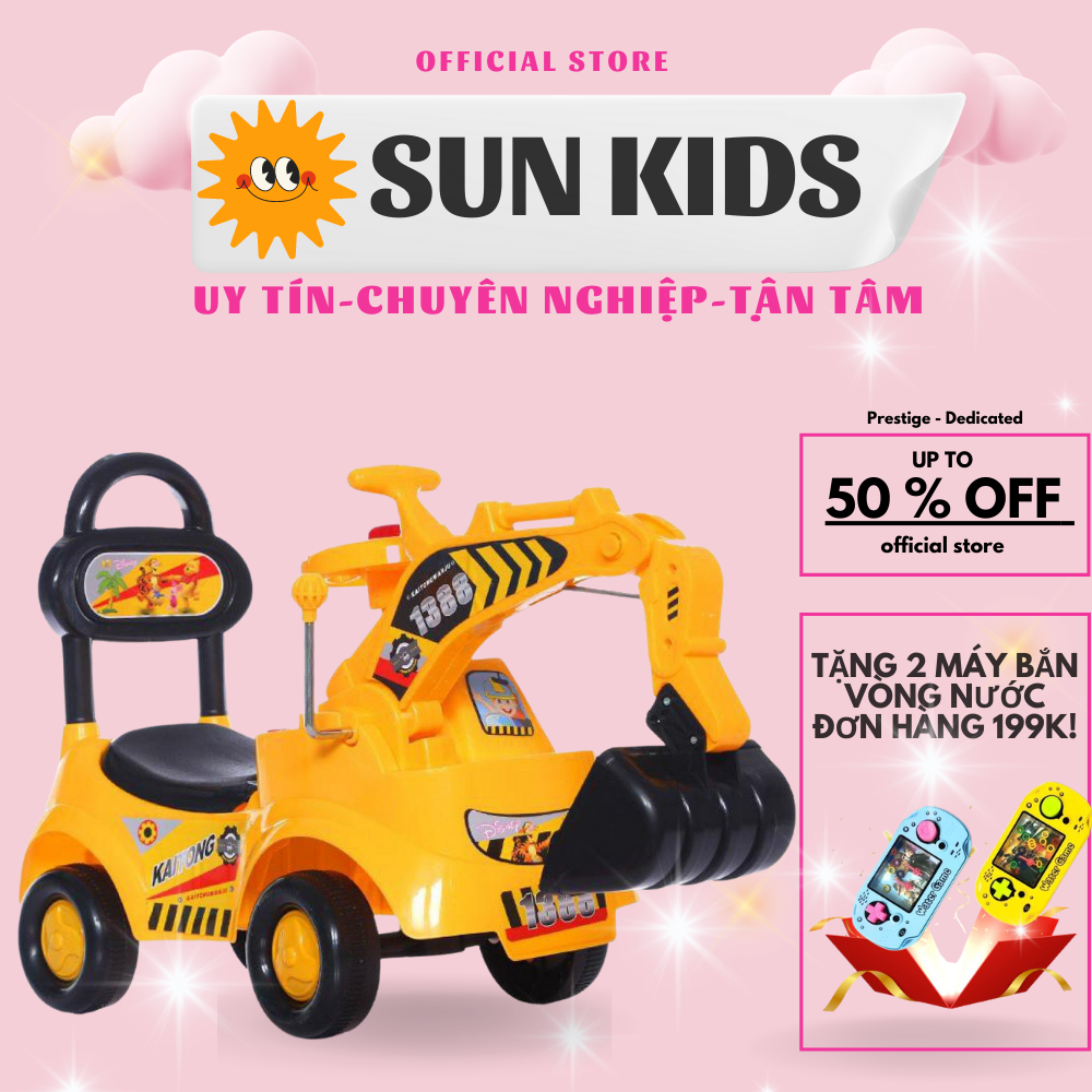 Xe Cần Cẩu Chòi Chân Cho Bé Từ 1 Đến 5 Tuổi, Đồ Chơi Xe Cẩu, Máy Xúc Có Còi Và Cấp Để Đồ Chất Liệu Nhựa Siêu Bền, Kiểu Dáng Hiện Đại Gọn Nhẹ Mẫu Mới 2022