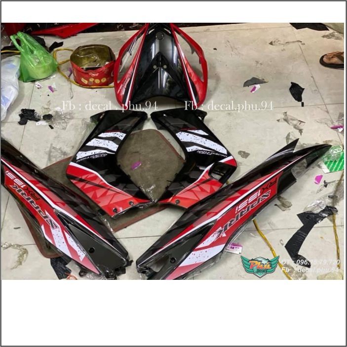 Tem rời exciter 135 2010 spark đỏ đen
