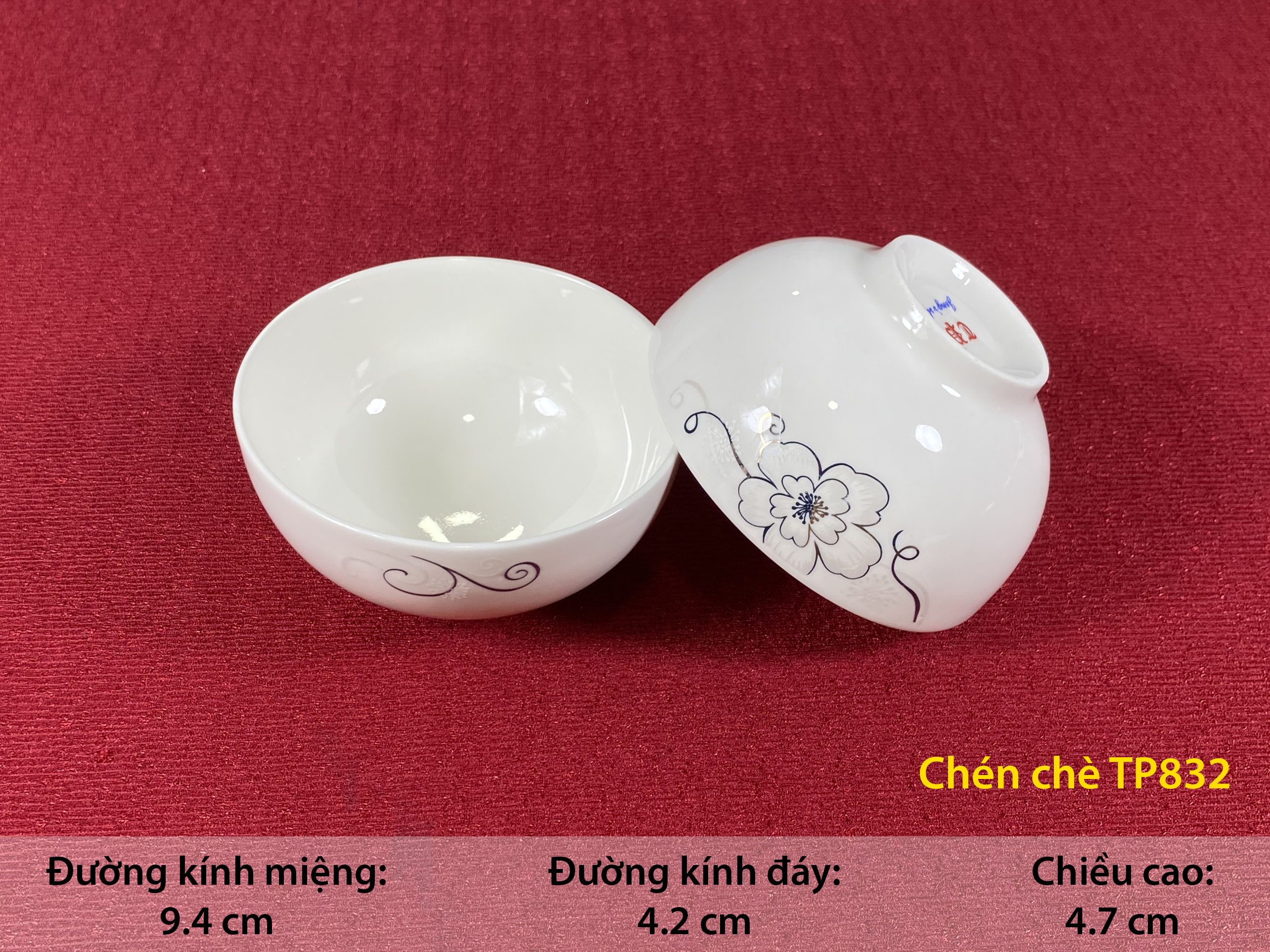 CHÉN MẮM, CHÉN CHÈ TP 832 SỨ BÁT BẢO CAO CẤP, sINCE_1977