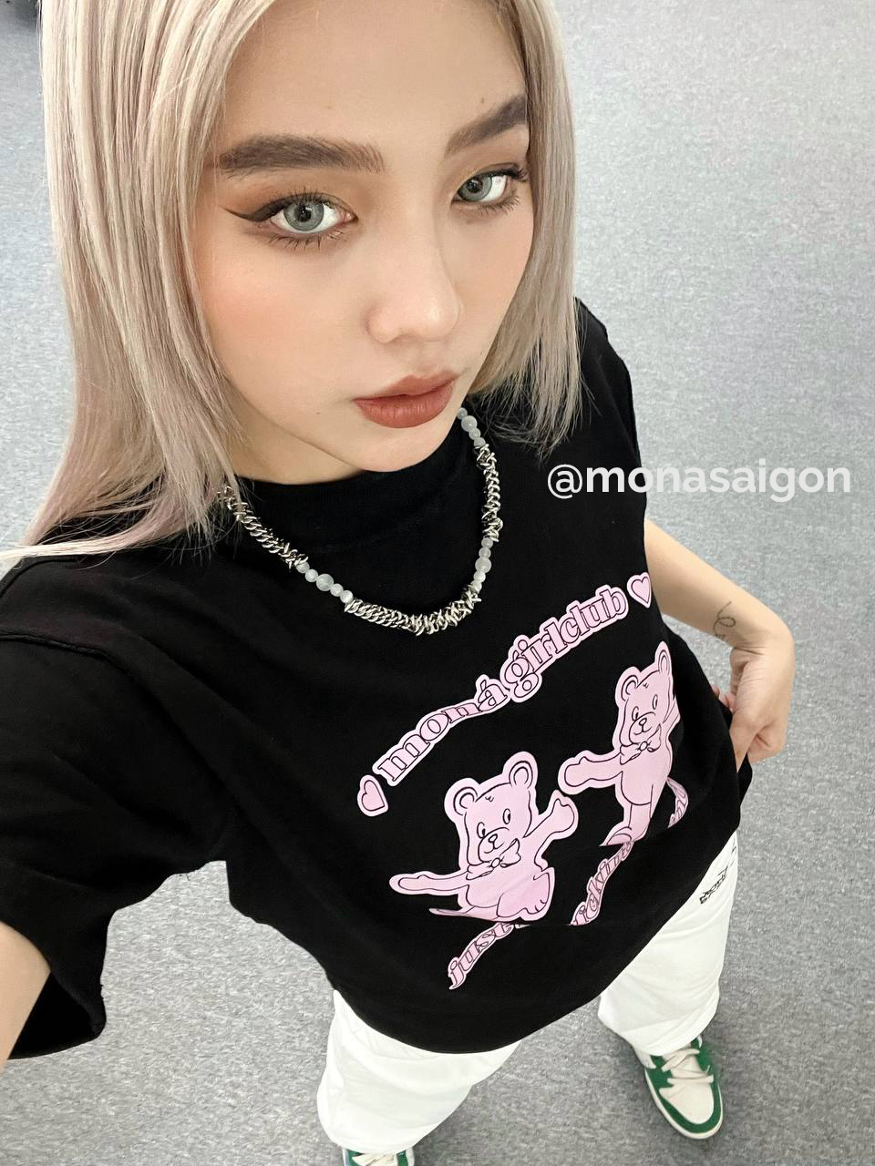 [VOUCHER 12%/149K] Áo thun baby tee MONÁ - GUMMY ĐEN