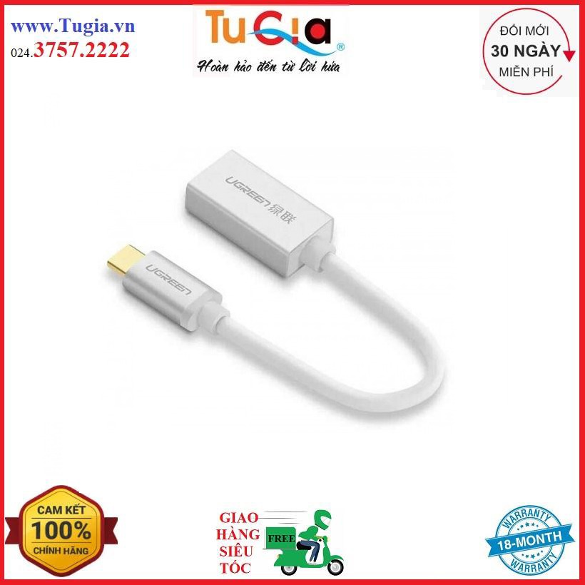 Cáp OTG Ugreen Type-C Sang USB 3.0 40325 (20cm) - Hàng Chính Hãng