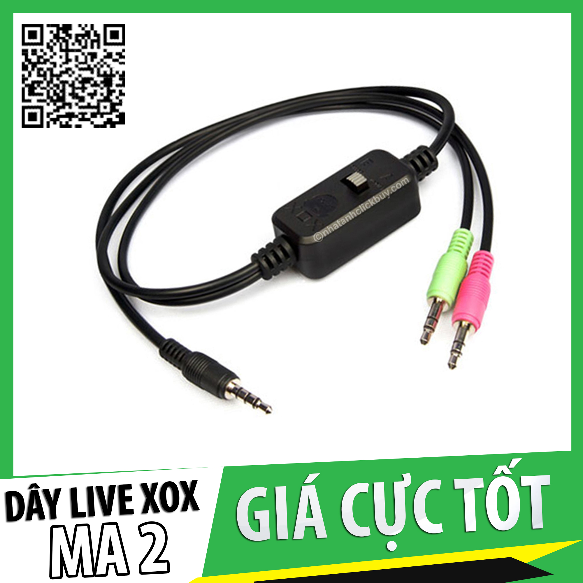 Dây Live Stream 3 Màu XOX-MA2 giá rẻ hỗ trợ hầu hết các dòng điện thoại trên thị trường