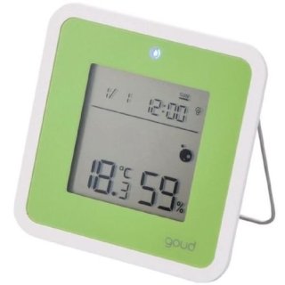 đồng hồ có báo thức đo ẩm và nhiệt độ ELECOM OND-01BKK thumbnail