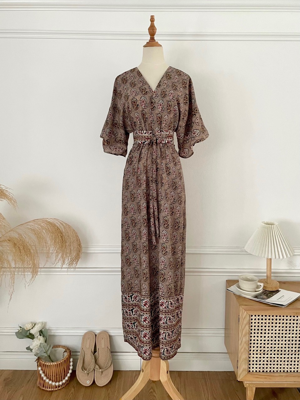 CATI Jumpsuit họa tiết kèm belt (2060)