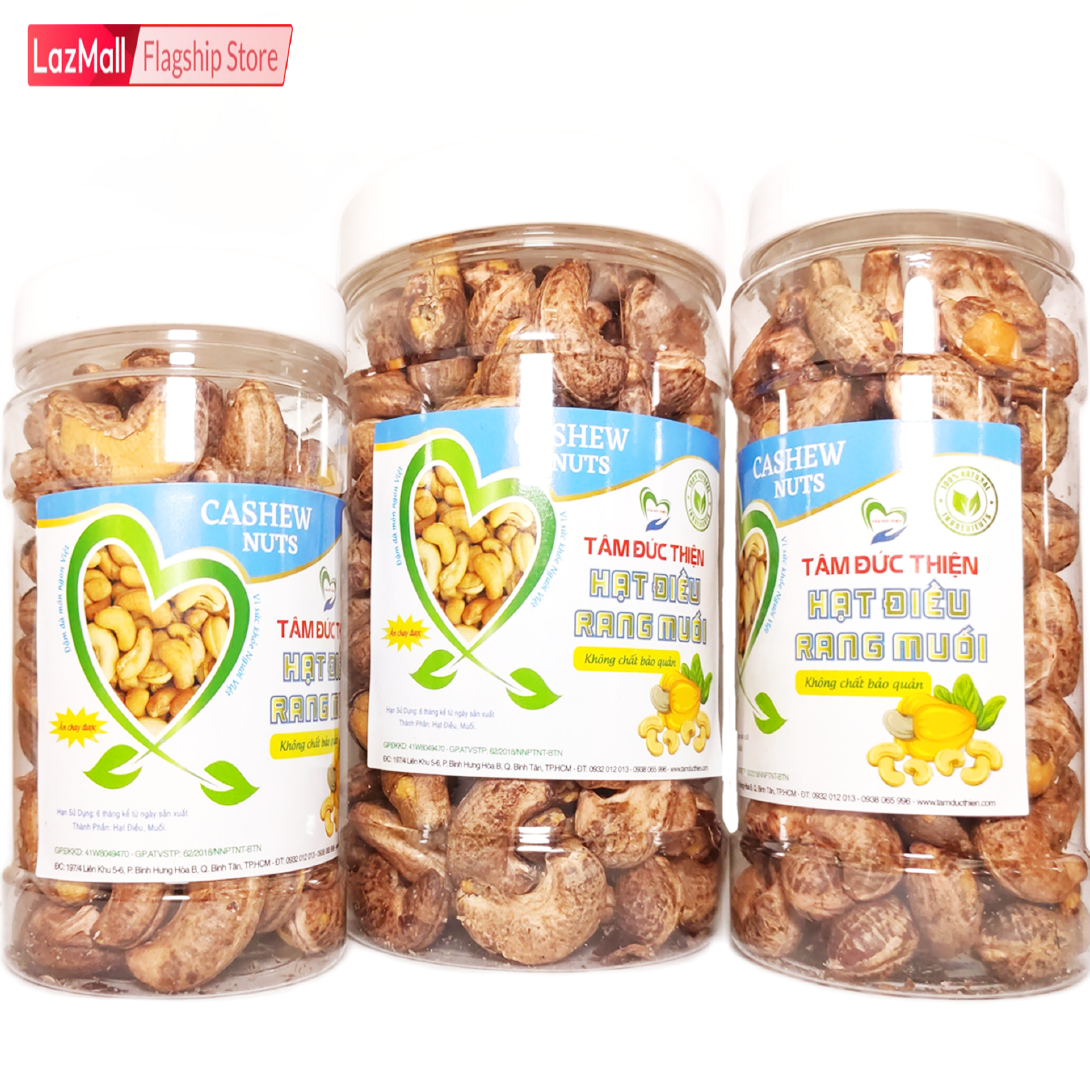 Combo 3 Hộp 460GR 250GR 170GR Hạt Điều Nguyên Hạt Vỏ Lụa Rang Muối Chuẩn A+ Tâm Đức Thiện 100% Bình Phước Rang Củi Thủ Công Tiêu Chuẩn Xuất Khẩu Thực Phẩm Đóng Hộp Ăn Liền Cao Cấp đồ ăn vặt Không Chất Béo,Cholesterol