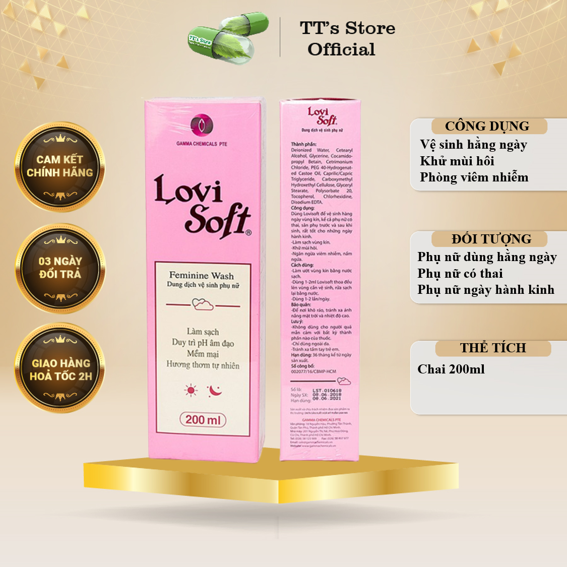 Dung Dịch Vệ Sinh Phụ Nữ LOVI SOFT (Chai 200ml) [Dạ Hương, Saforelle, lovisoft]