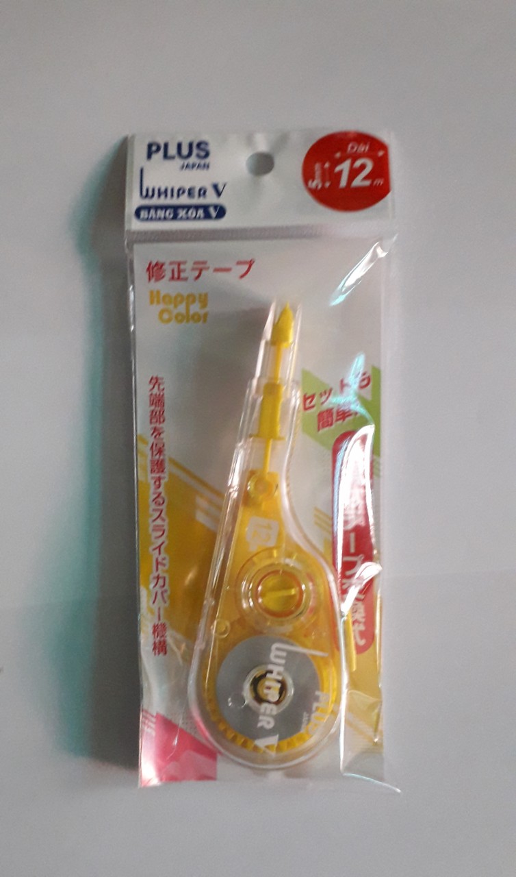BÚT XÓA KÉO PLUS  DÀI - BĂNG XÓA PLUS  Whiper V  Happy Color WH-105T ( Màu Ngẫu Nhiên )