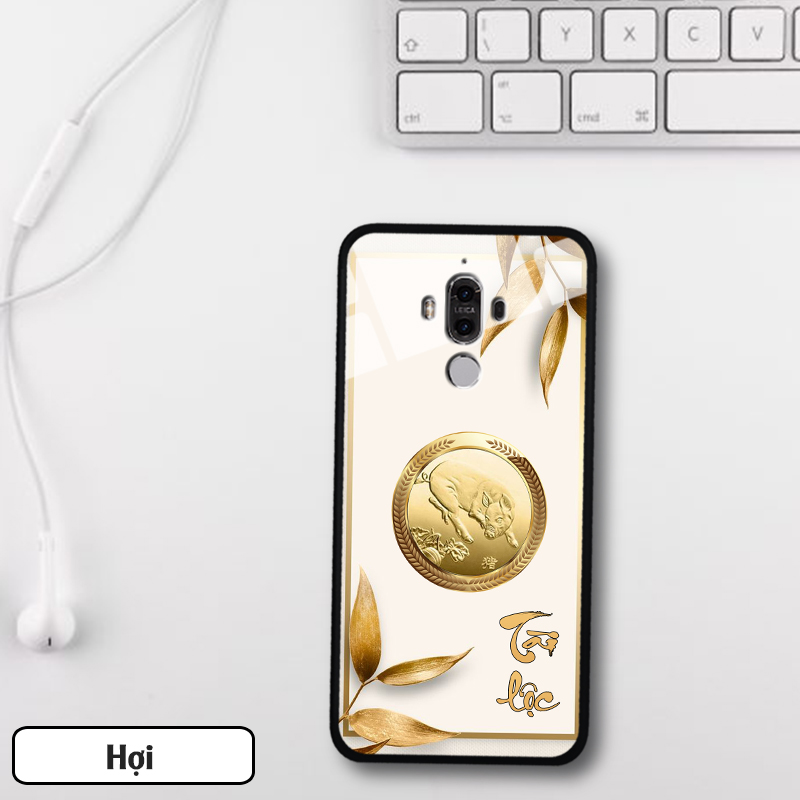 Ốp lưng kính 12 con giáp cho Huawei Mate 9