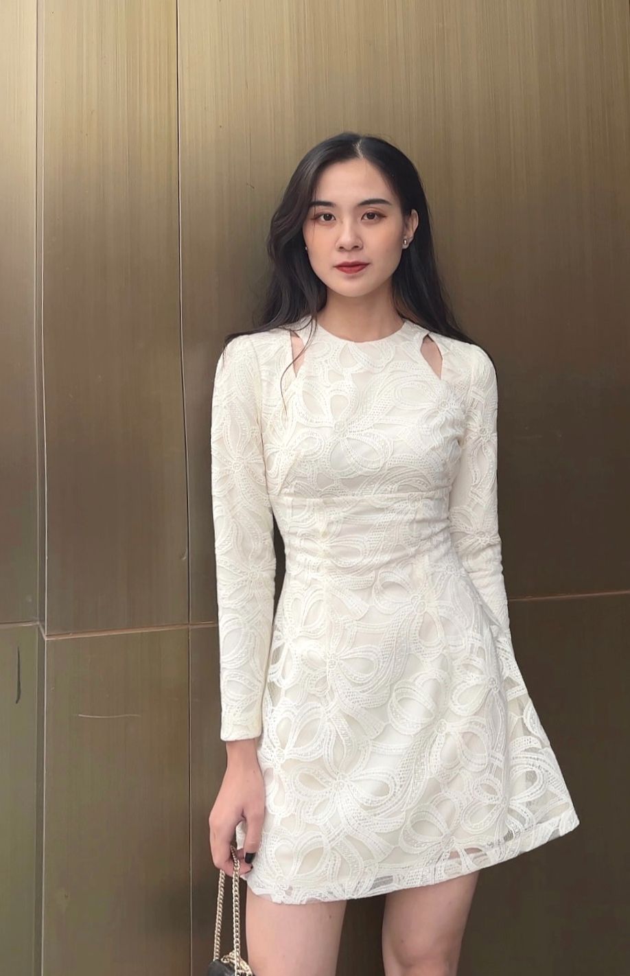 Đầm ren tay dài Myra- MAIIMER