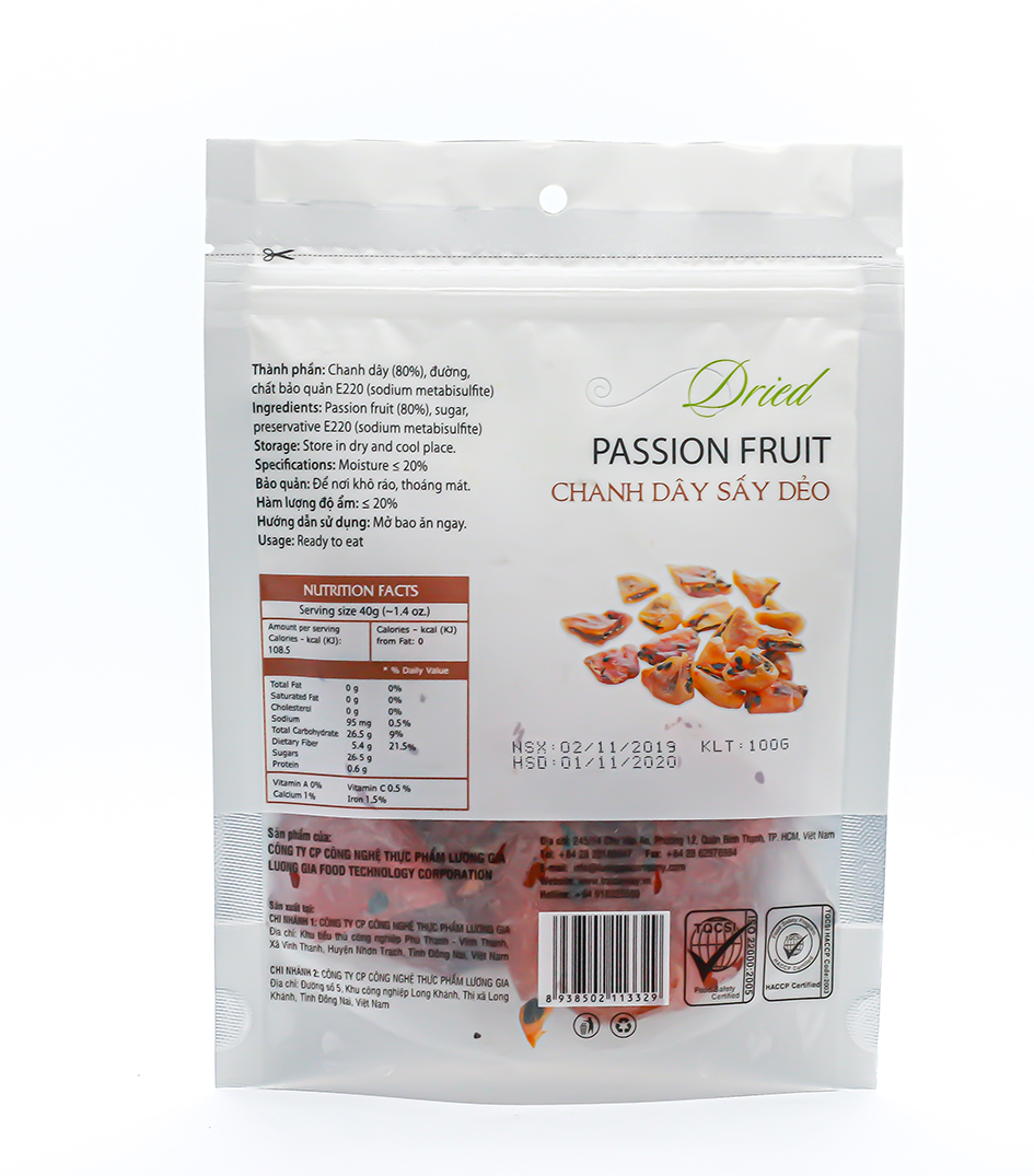 Chanh dây sấy dẻo Ohla - 100g