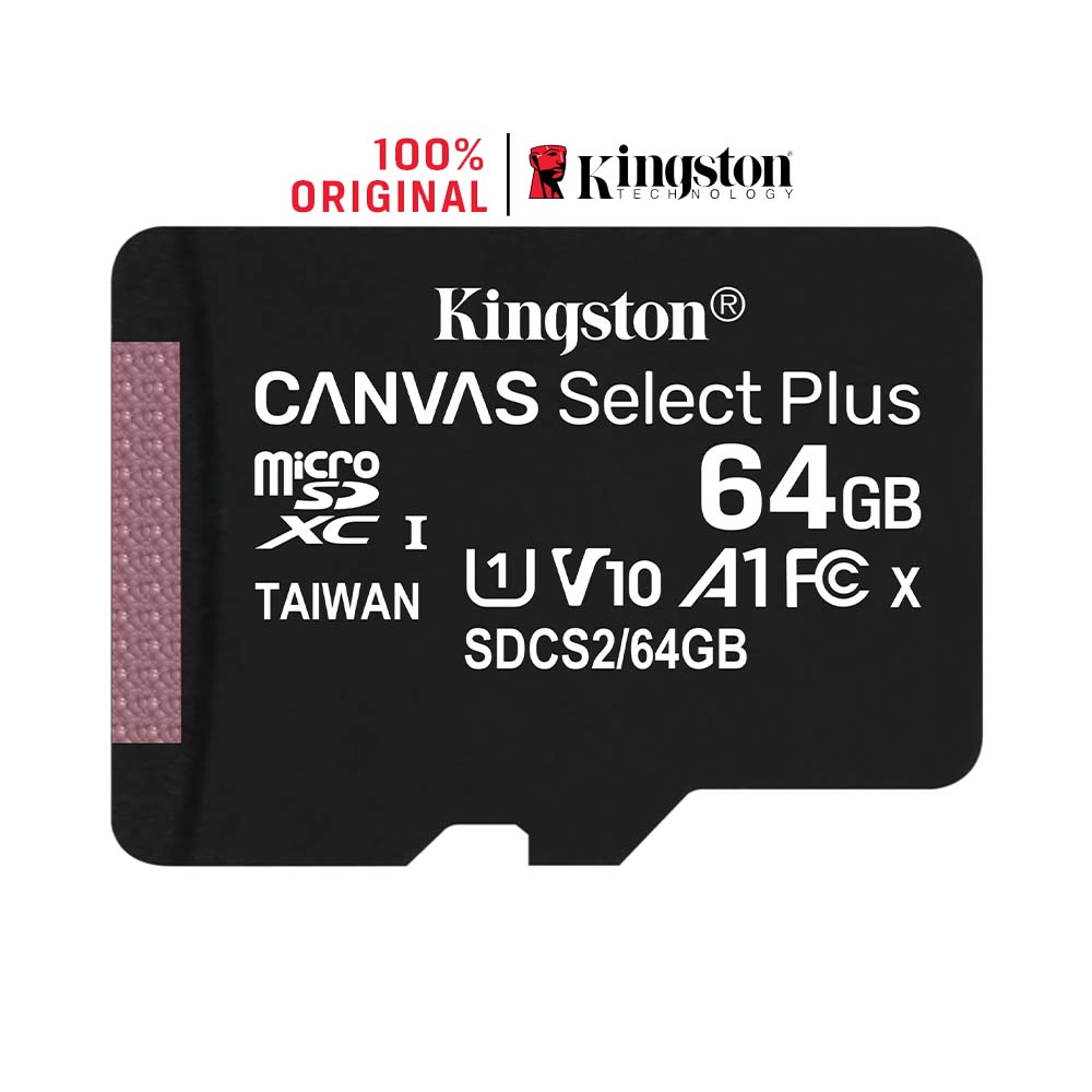 Thẻ Nhớ MicroSDXC Kingston Canvas Select Plus 64GB Class 10 U1 100MB/s SDCS2/64GBSP