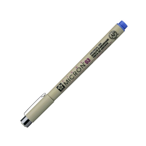 Bút đi nét sakura pigma micron 03 - màu xanh