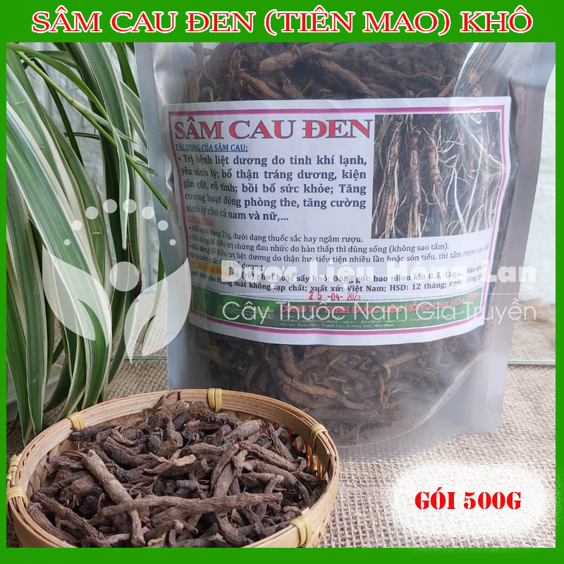 Dược liệu sâm cau đen khô sạch đóng gói 500gram