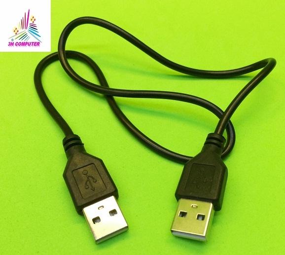Dây cáp USB 2 đầu đực (đầu dương) dài 1m5 màu đen